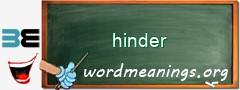 WordMeaning blackboard for hinder